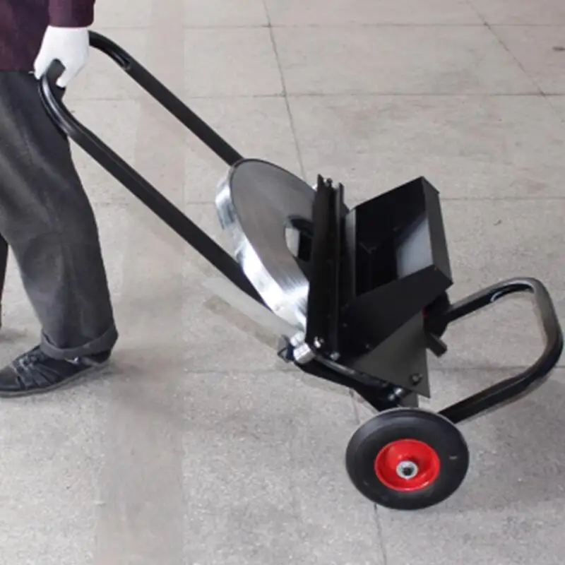 Household Steel Belt Strapping Machine Steel Belt Packaging Bracket Iron Belt Turntable Steel Flip Car 13-32mm 65cm