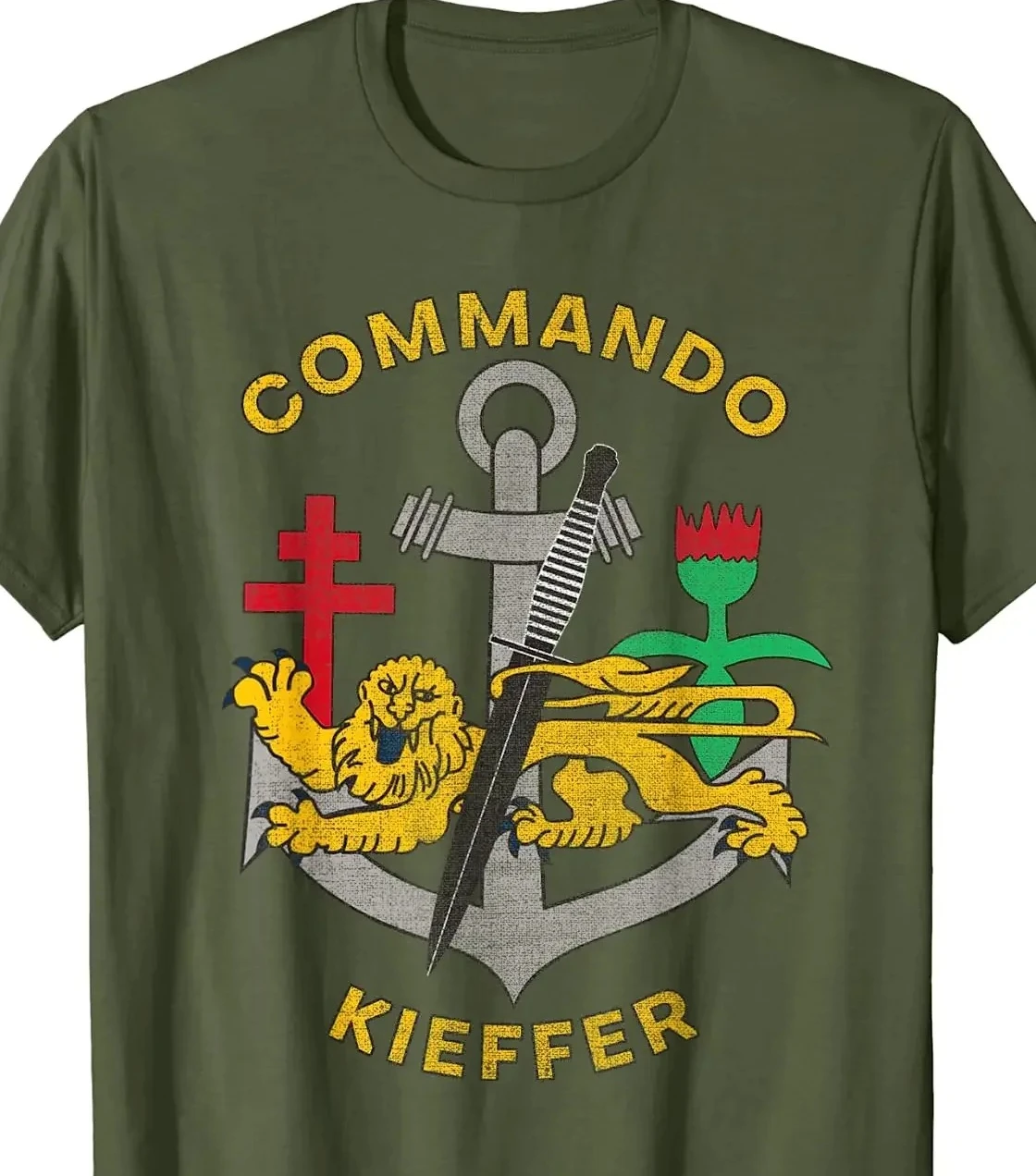 Kieffer Commando Force Spéciale Militairy France Men T-Shirt Short Sleeve Casual Cotton O-Neck Summer Men T Shirt