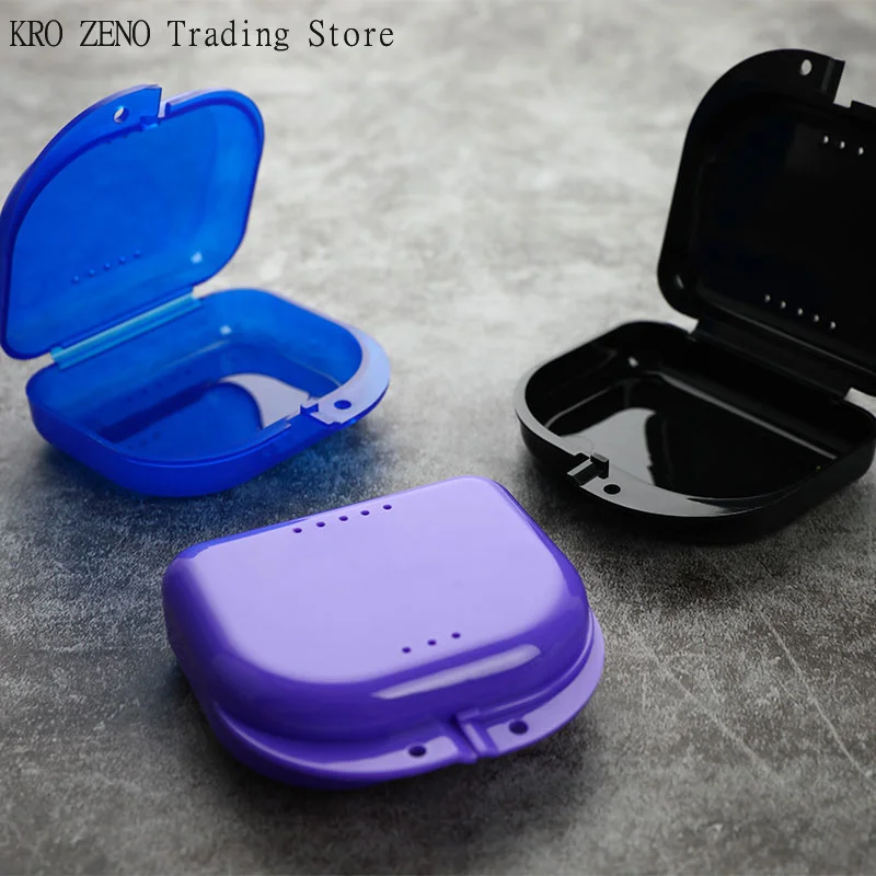 Retainer Case for Denture and Braces Durable Mouth Guard Storage Box Travel Friendly 1pcs