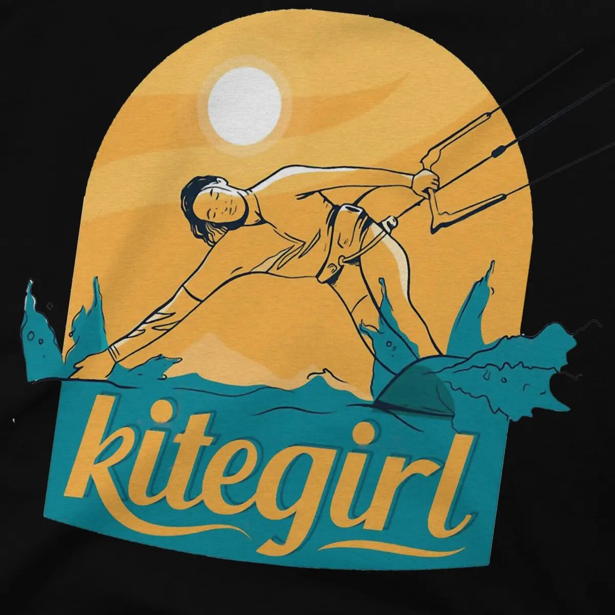 Kitesurfing Kiteboarding Sports Funny Men\'s TShirt Kitegirl  Distinctive T Shirt Harajuku Streetwear New Trend