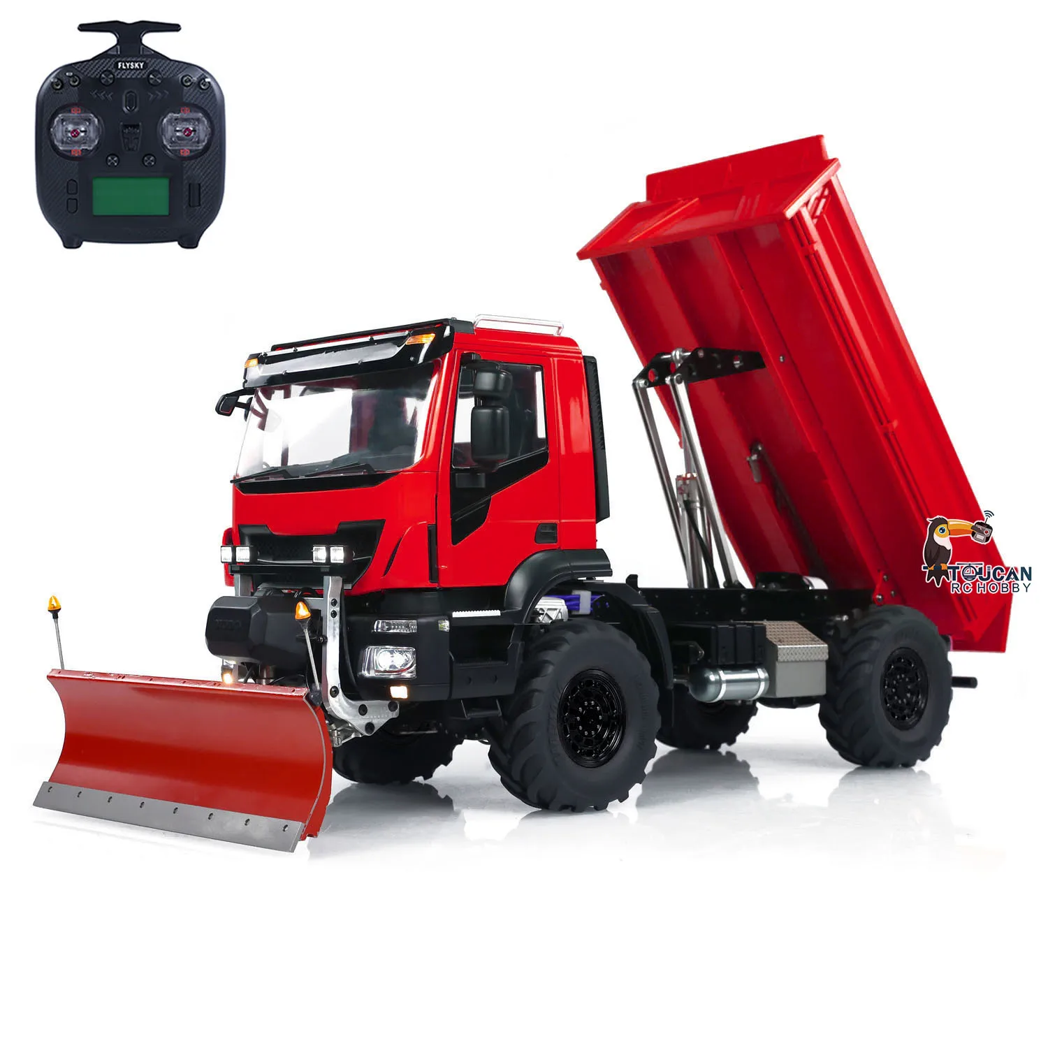 

4x4 RC Гидравлический 1/14 Металлический Самосвал со Снежной Лопаткой Звуковая Световая Система ST8 Дистанционное Управление Самосвал Модель Радиоуправляемая Игрушка TH23796