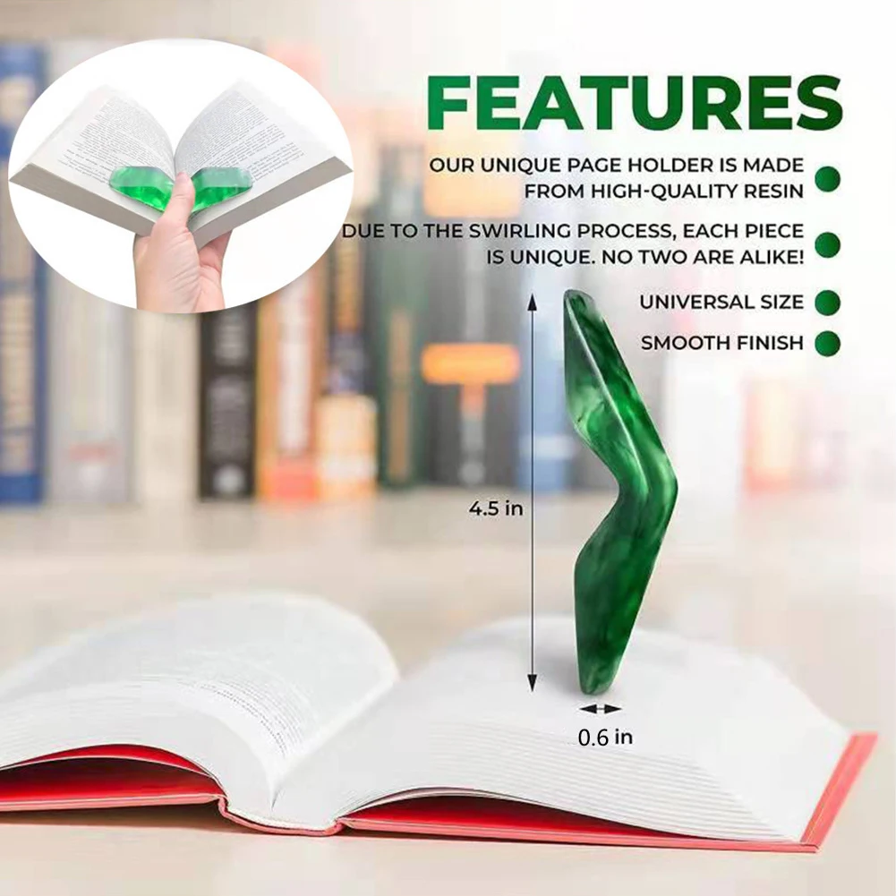 Cool Resin Thumb Books Page Holder Durable Portable Finger Books Holder for Reading Books Lovers