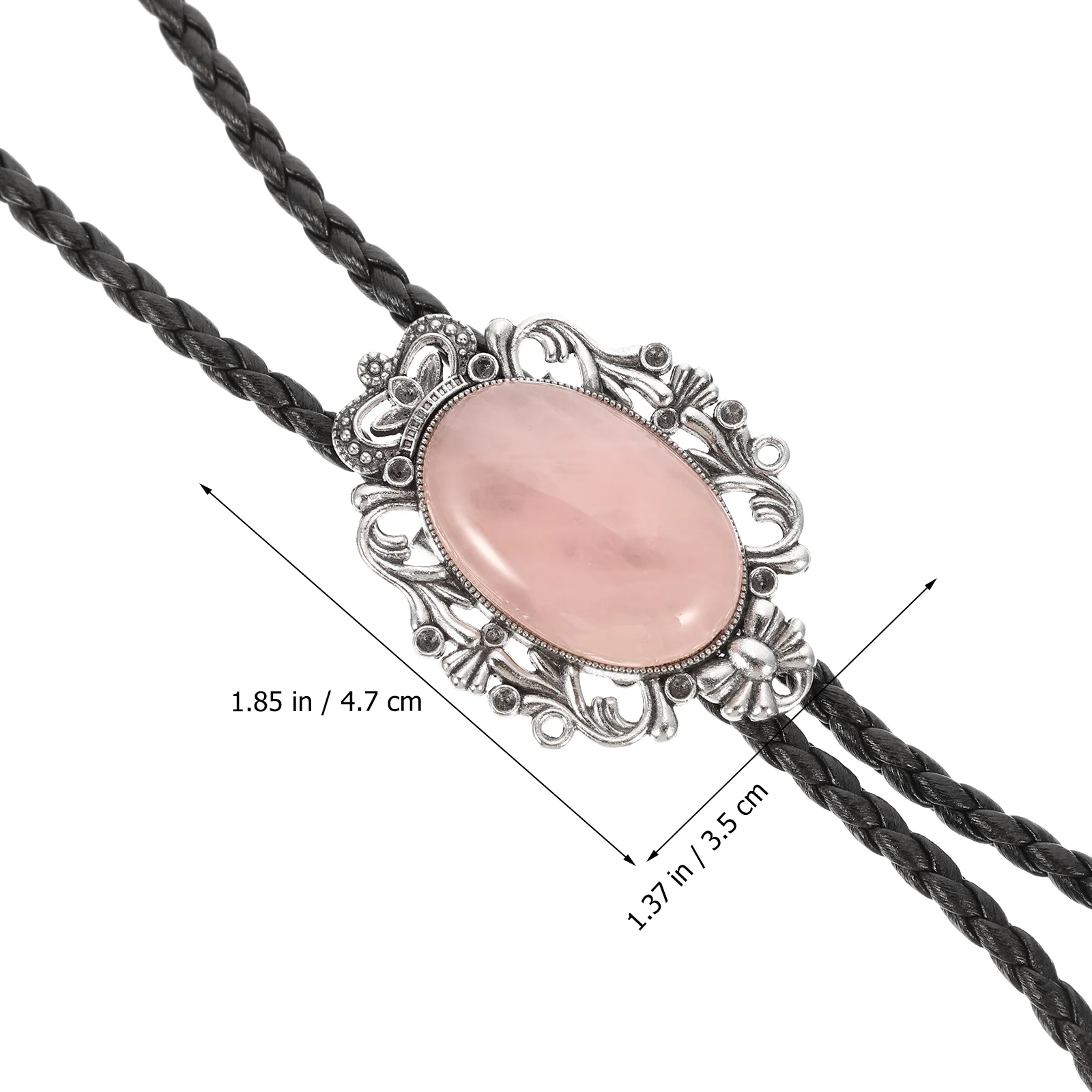 

Pink Agate Necklace Cowgirl Cowboy Necklace Accessories Bolo Ties Western Women Bohemian Vintage Western Style Bolo Ties