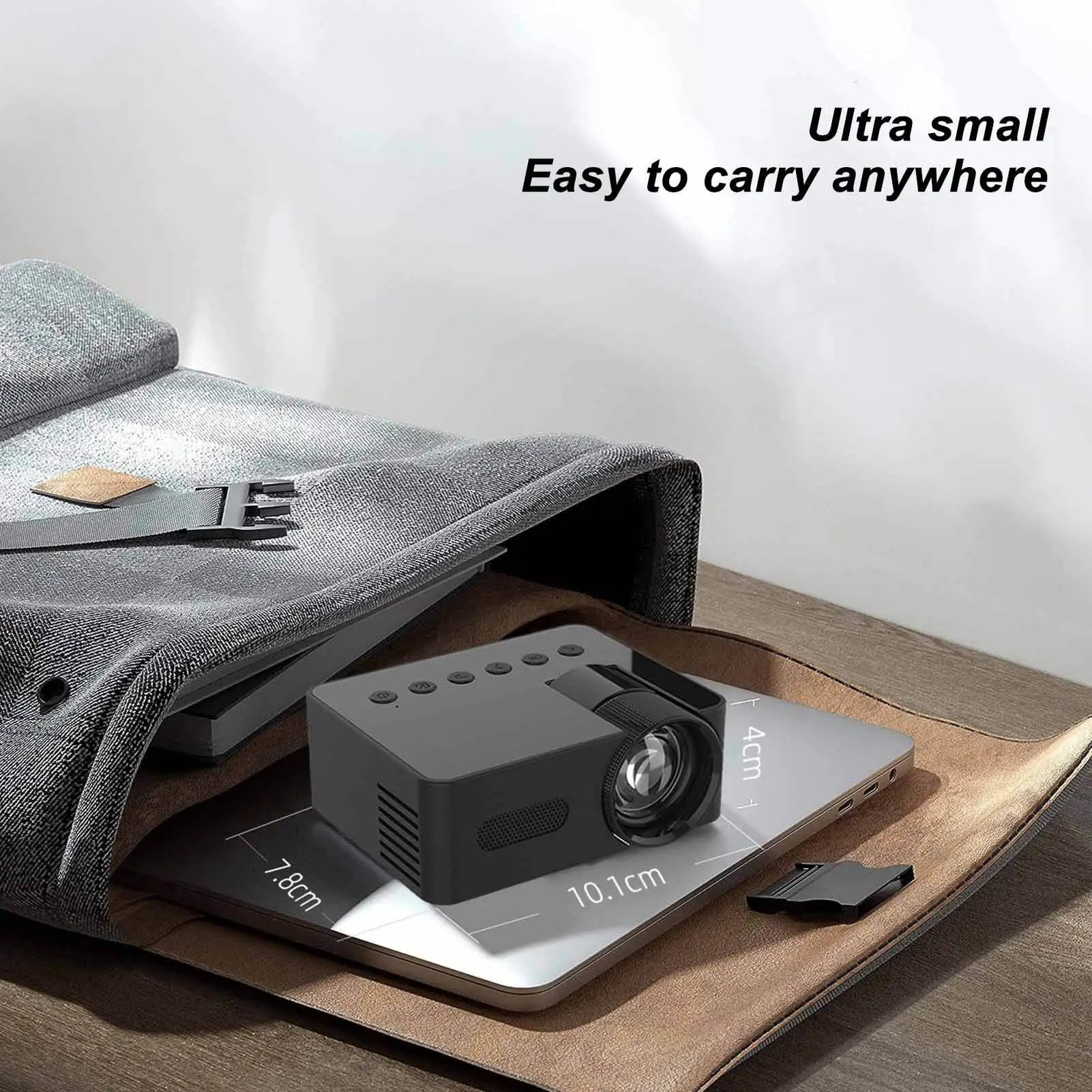 Proyektor Mini Multifungsi HD 1080P Proyektor Video Home Theater untuk Proyektor Portabel Dalam Ruangan dan Luar Ruangan