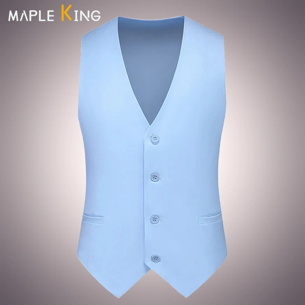 Suite Vest for Men Luxury Designer Clothing Elegant Waistcoat Business Chaleco Hombre Formal Sleeveles Jacket Mens Gilet Homme