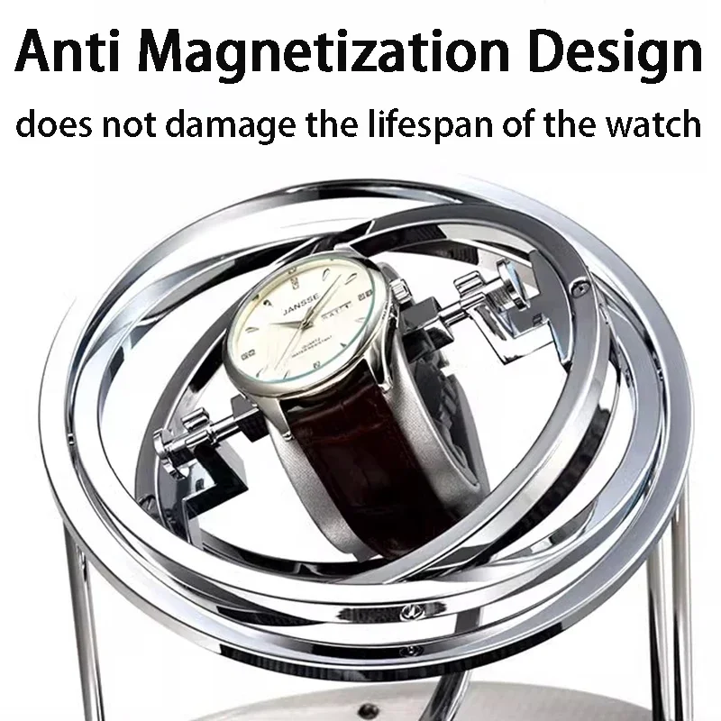 Watch Winder Storage Box Silent Automatic Rotating Mechanical Watches Winding Device Mens Wrist Watch Organizer Display Holder