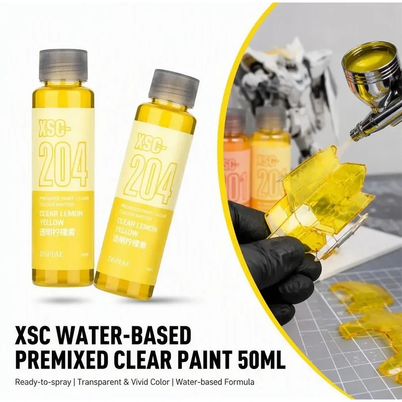 DSPIAE XSC Water-Based Pre-Mixed Transparent Red Paint Clear Color for Gundam GK Military Model Coloring & Airbrush