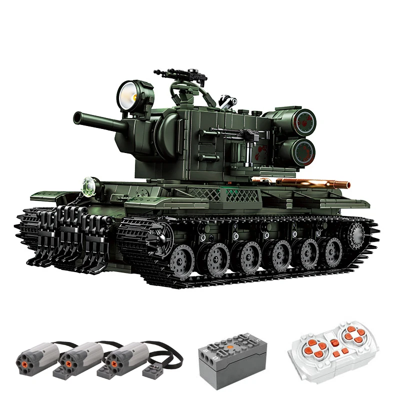 

IN STOCK MOC ww2 Military Figures Remote Control Tank Building Blocks Model Bricks Toys for Children Birthday Gift Set