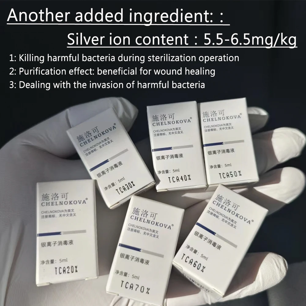 TCA 20% 30% 35% 40% 50% 60% 70% Pure TCA Peel Solution for Sun Damage Fine Lines Wrinkles Dull Skin Uneven Skin Tone Enlarged Po