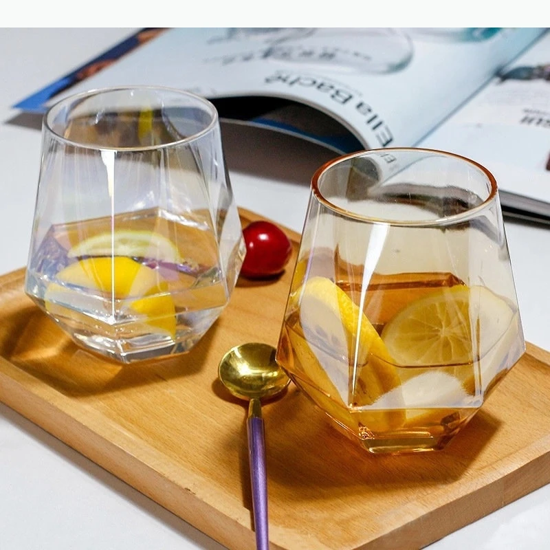 Tazas de vidrio simples, botella de agua, té, café, leche, fruta, botellas de té, artículos para beber para el hogar, juego blanco frío, accesorios para el hogar