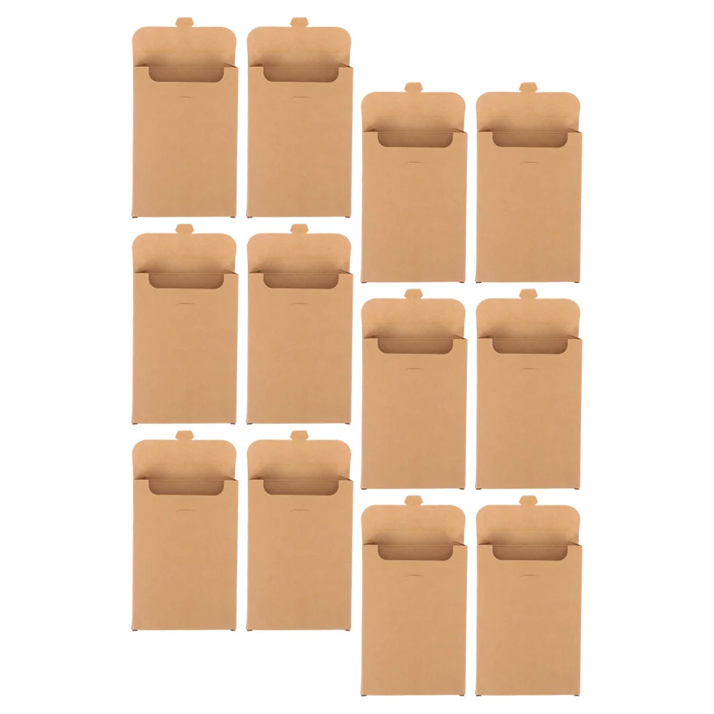 

12 Pcs Postcard Packing Case Box Greeting Cards Boxes Brown Paper Envelopes Khaki Kraft