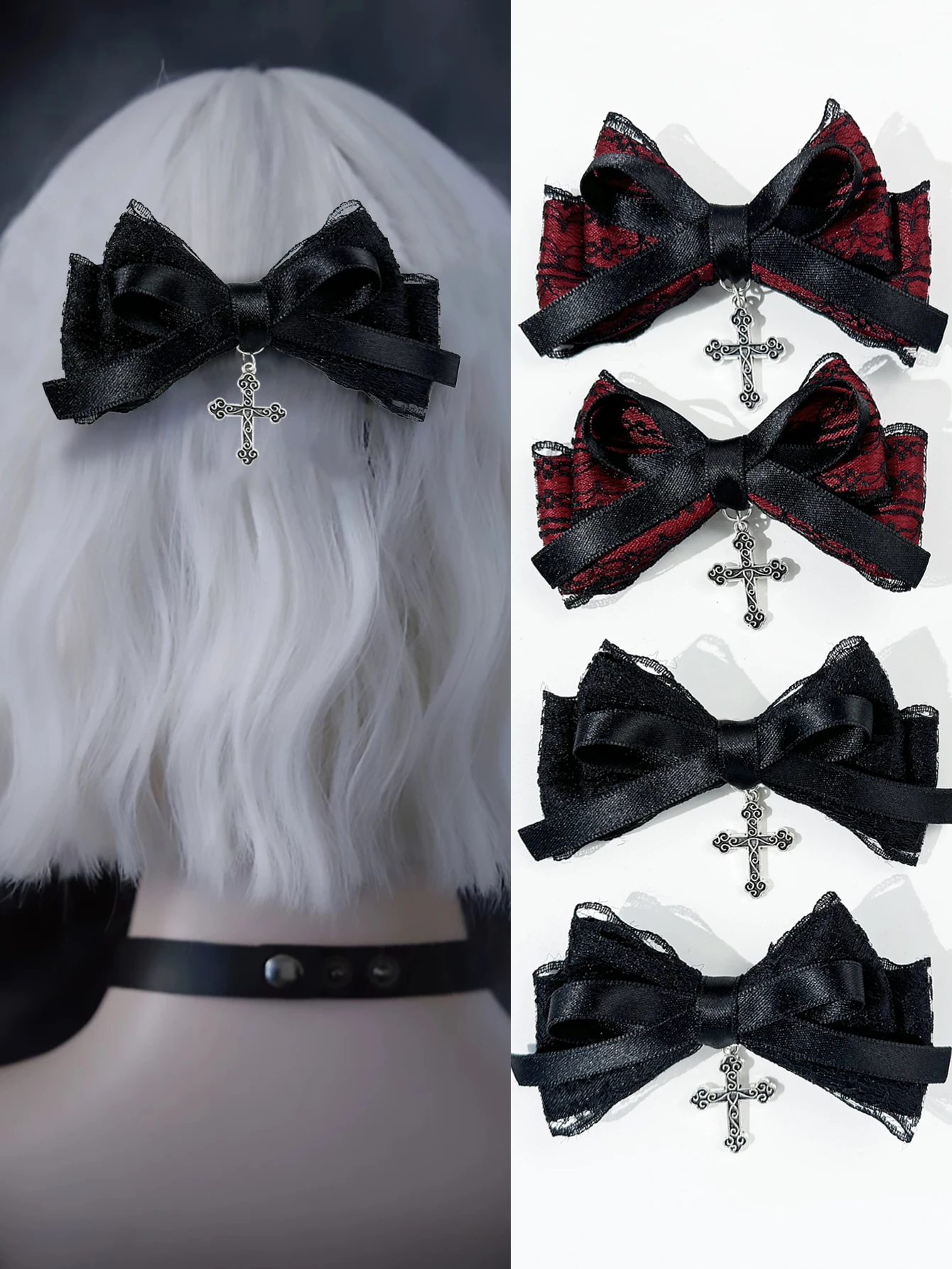 2pcs Ladies' Gothic style fashion street exquisite hair accessories, hair clips, top clips, versatile dressing hair accessories