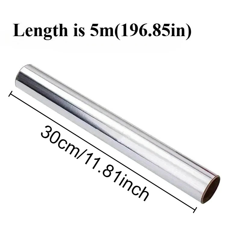 1/2PCS Heavy Duty Aluminum Foil Roll Kitchen Baking Grilling BBQ Oven Cooking Food Wrap Household Catering Foil Roasting