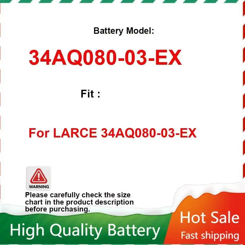

Продукт повышенной производительности Неопределенного типа, аккумулятор 7000 мАч для Larce 34AQ080-03-EX, хорошая низкая температура