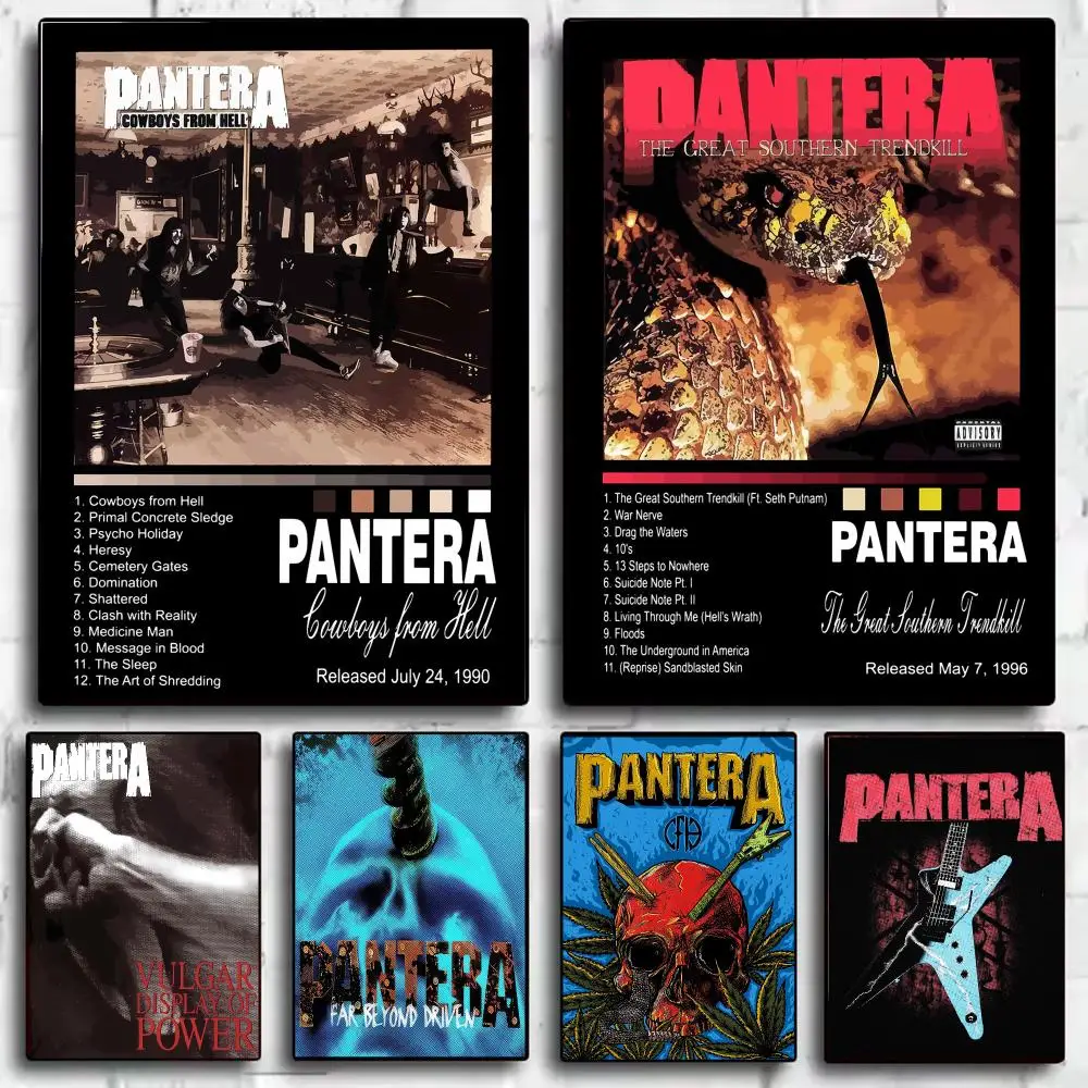 Band P-Pantera Poster Ästhetisches Wandkunst-Poster Moderne Minimalistische Nordische Wohnkultur Raumdekoration