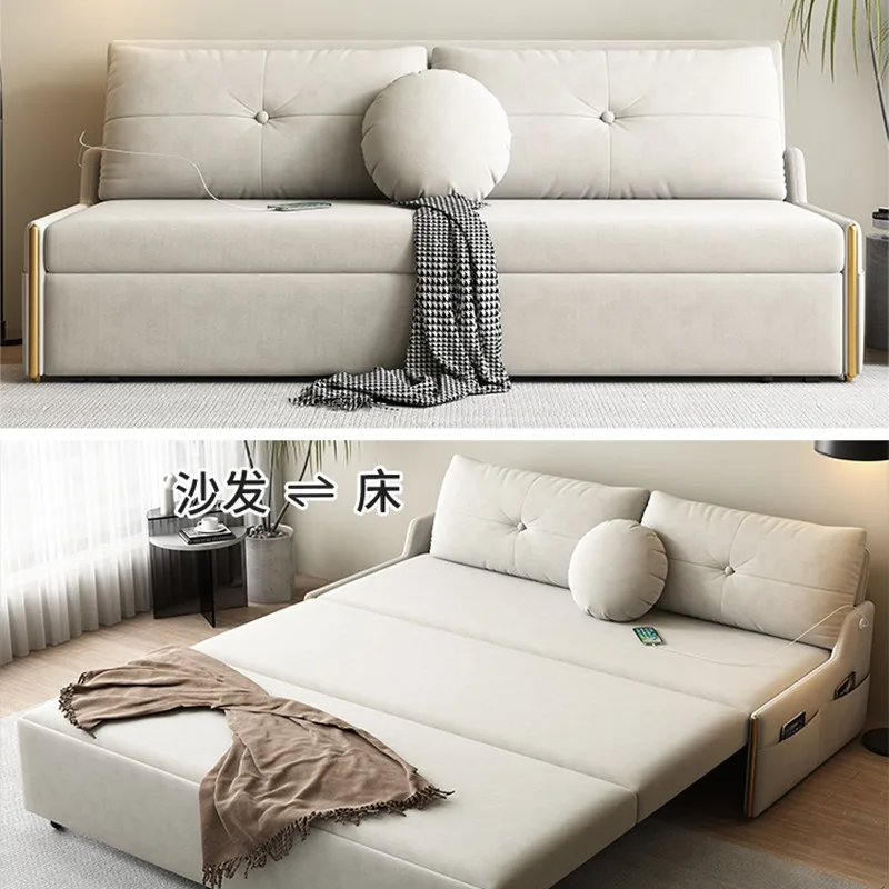 

Double 1.5 meters technology cloth foldable storage sofa bed dual-purpose deformation seat
