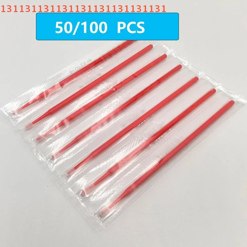 50/100 個まつげ除去綿棒マスカラワンドアプリケーターまつげエクステンション用メイクアップツール使い捨てマイクロブラシ