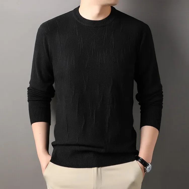 

Men's Long Sleeved Knitted Pullover Printed with Fashionable Mens Wool Sweater