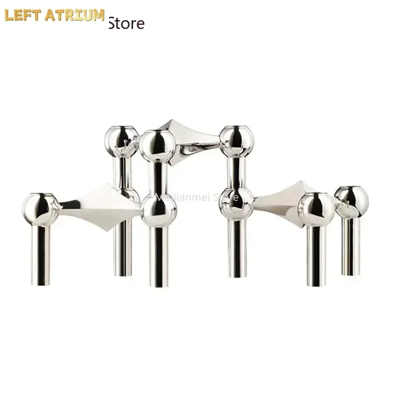 Molecular Structure Metal Candle Holder Nordic Gold Candlestick Centerpiece Living Room Decoration Gift home decore candelabra