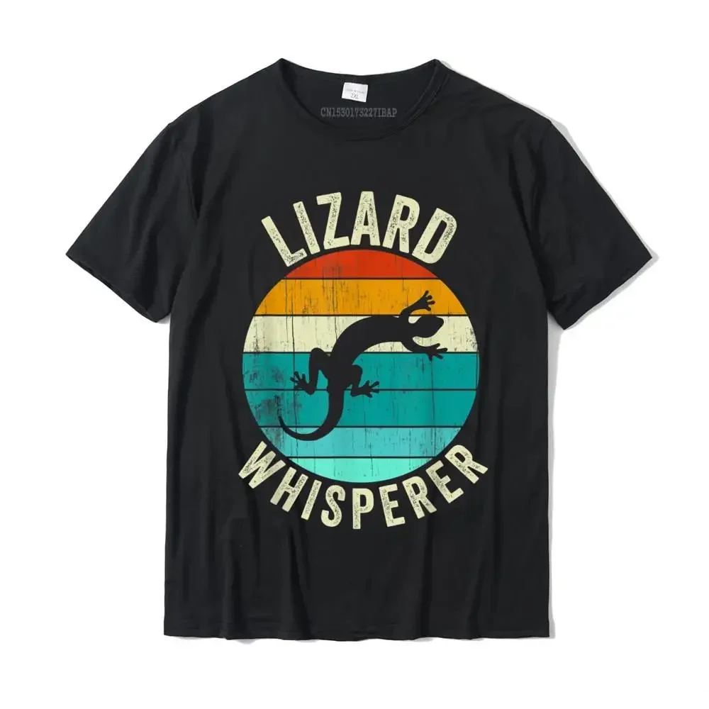 Vintage Retro Lizard Whisperer Gecko Reptile Lover Kids Gift T-Shirt Company Men Top T-shirts Simple Style Cotton Street