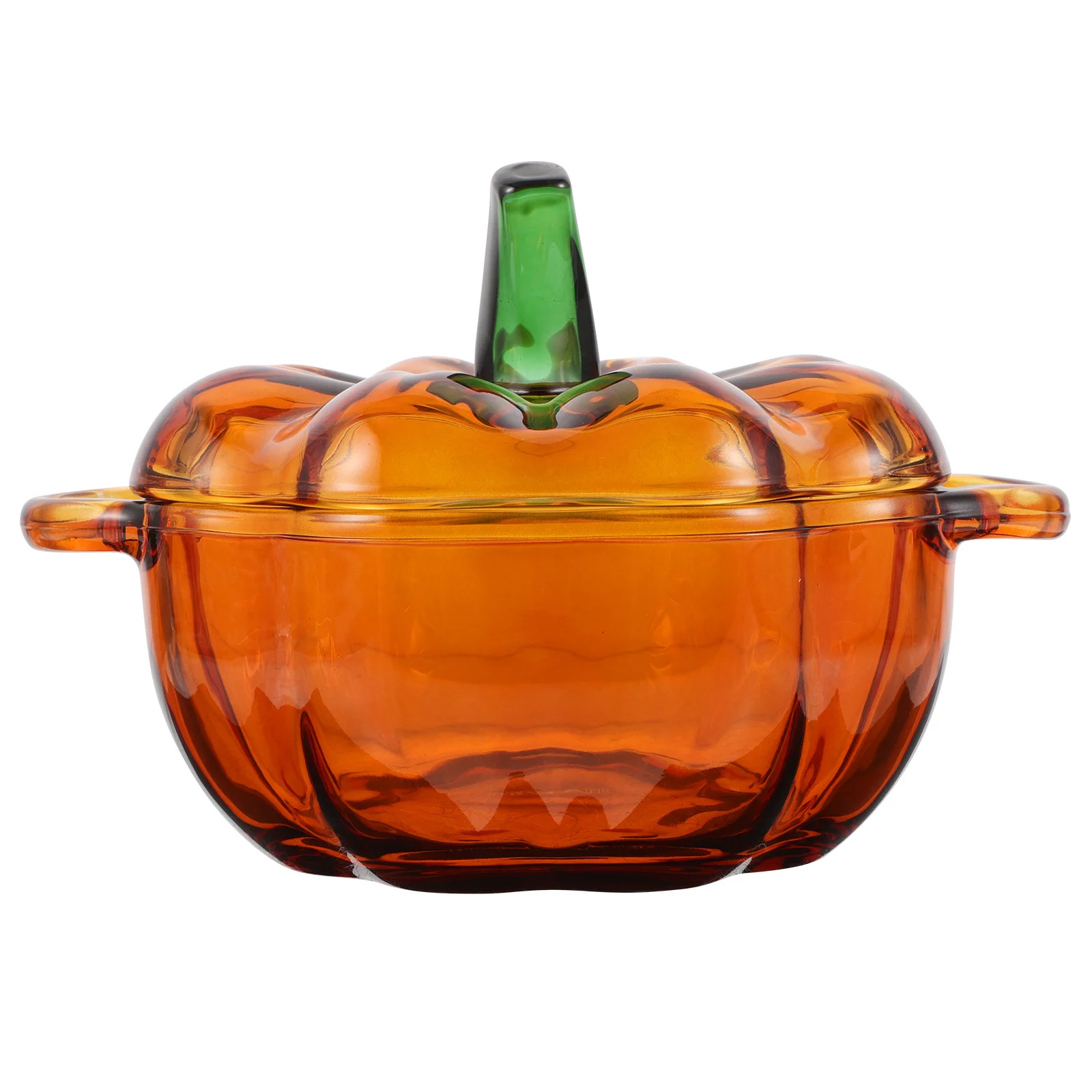 

Colorful Glass Pumpkin Candy Storage Jar Lid Snack Holder Decorative Sugar Bowl Food Container for Party Glass Pumpkin Jar