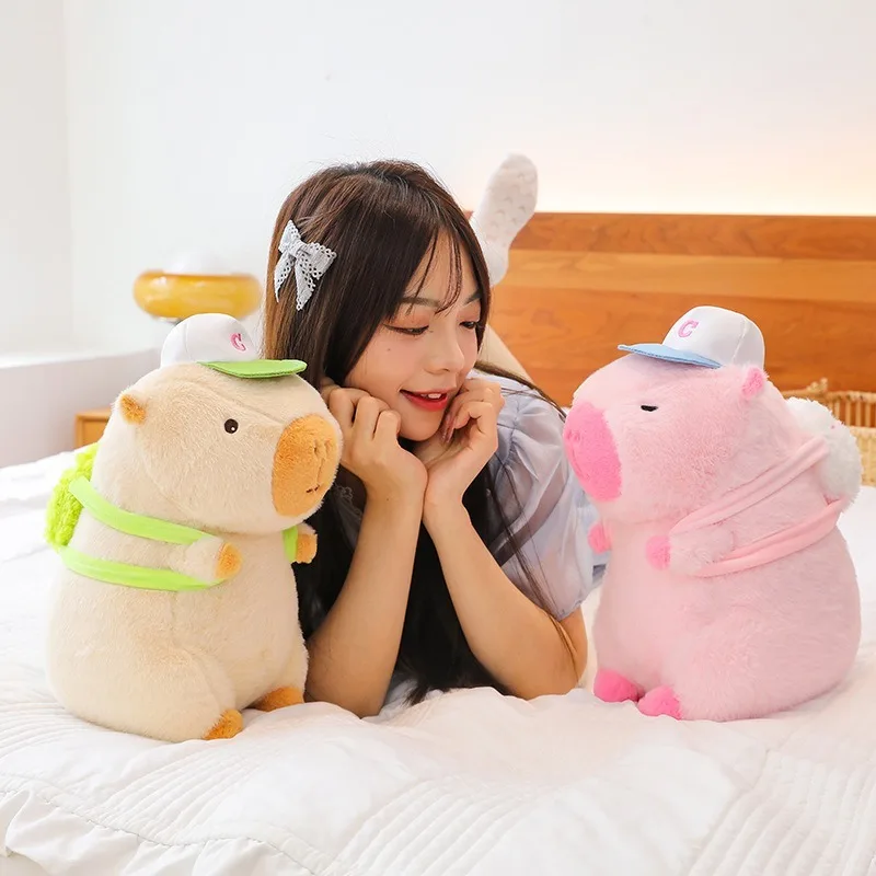 60cm Big Size New Capybara Stuffed Animal Kawaii Cartoon Doll Home Decoration Girl and Children's Pillow Festival Gift Toy