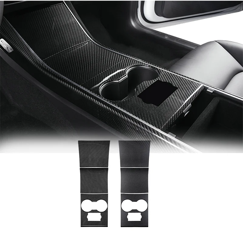 

For Tesla Model 3 Center Console Cover (2Pcs) - Minimum 5 Sets to Order, Interior Protection Accessory