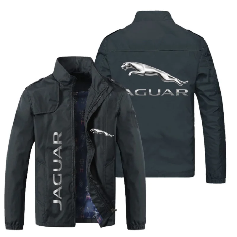 Jaguar Car Logo Summer New Men\'s Bomber Jacket Casual Fashion Outdoor Ultra-Thin Zipper Sports Sunscreen Clothing 바람막이