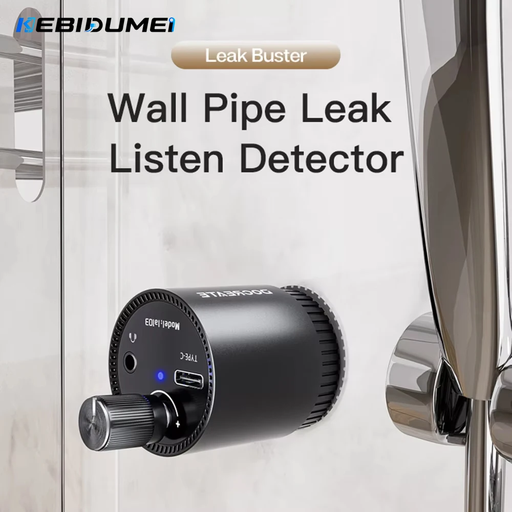 Kebidumei Multi-functional Water Leak Detector Sound Detector for Various Construction Pipe Type-C Leak Detection for Pipe Leak