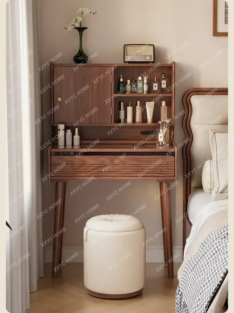 

M02 Storage Wood Vanity Table Nordic Living Rooms Organizer Makeup Dresser Adult Luxury Beauty Schmink Tisch Bedroom