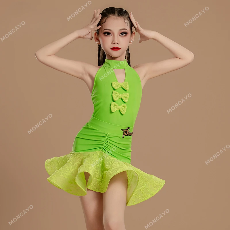 رومبا تانجو سامبا فستان رقص لاتيني للفتيات فساتين رقص قاعة الرقص للأطفال ملابس الرقص اللاتينية أزياء مسرحية للأطفال