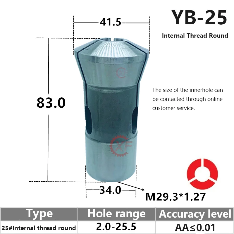 YB-25 Manual Instrument Lathe Spring Collet Round hole