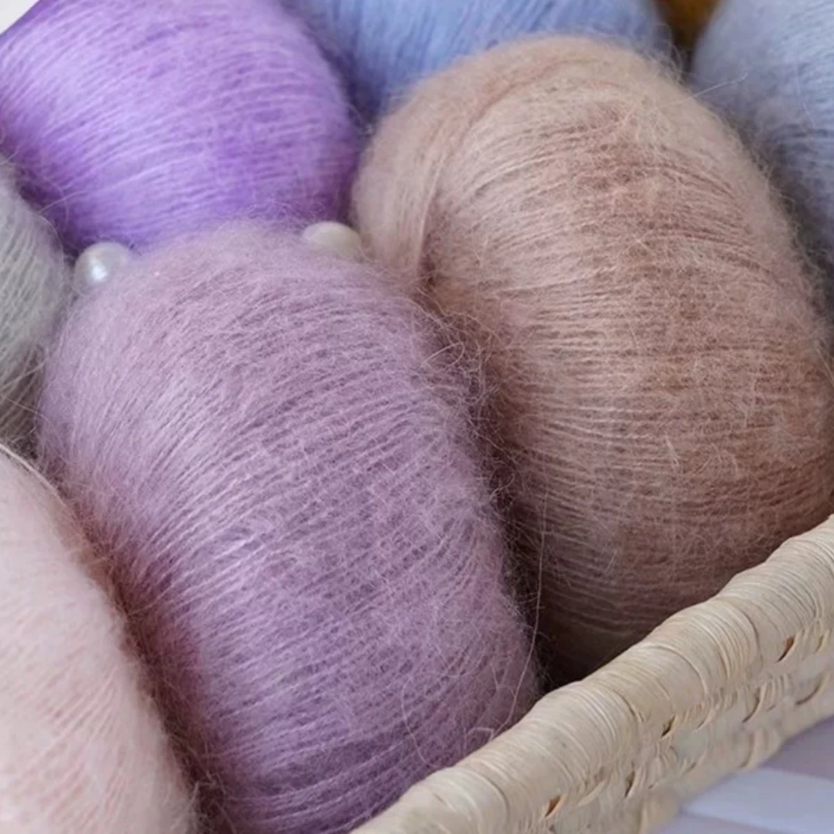 Mohair Yarn Extra Soft Warm Baby Wool Crochet Yarn for Hand Knitting Sweater Shawl Scarf DIY Material Supplies Holiday Gift Line