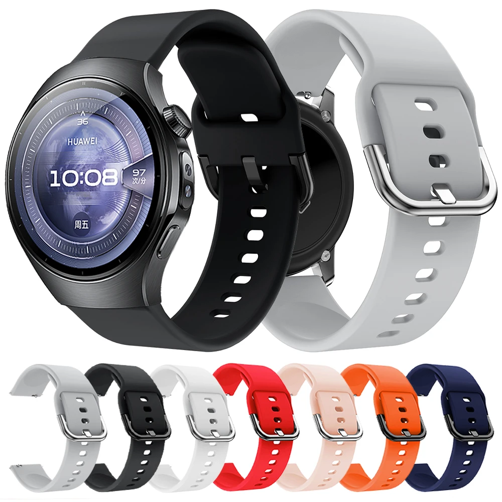 20 22mm Sport Soft Silicone Bands For HUAWEI WATCH 5 4 Pro Strap For Huawei Watch GT5/4/3/2 46mm 42mm Replacement Wrist Bracelet