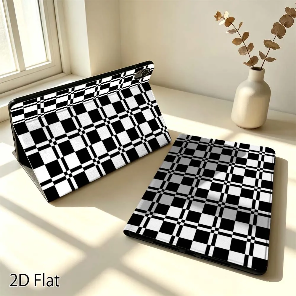 Black White Checker Pattern For Huawei MediaPad MatePad Pro Air 10.8 T5 T10S M3 M6 M5 C5e SE 11 11.5 Inch Tablet Case Popular
