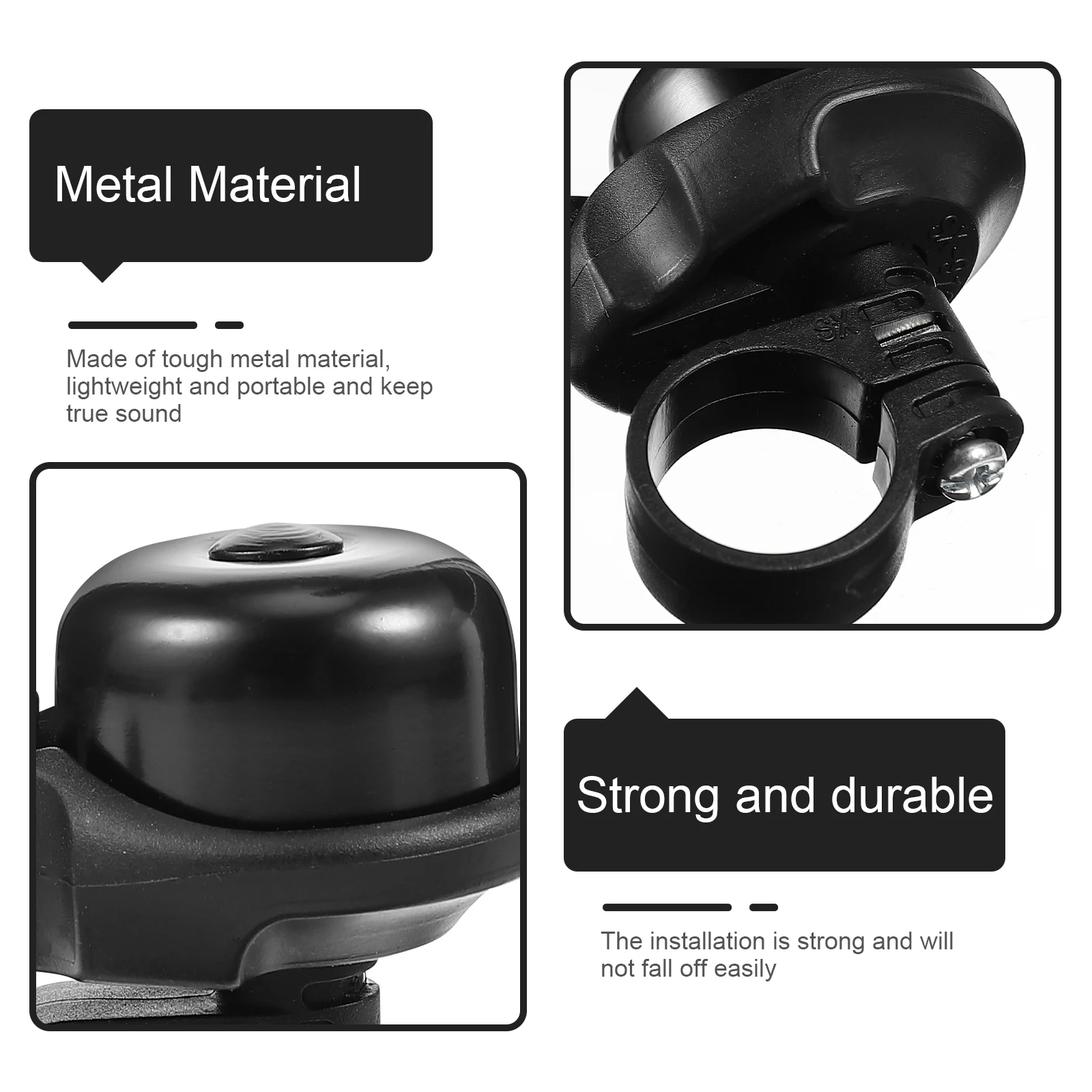 2Pcs Bike Bells Metal Loud Clear Sound Adjustable Handlebar Bell for Road Mountain Urban Cycling Accessories Bike Bells