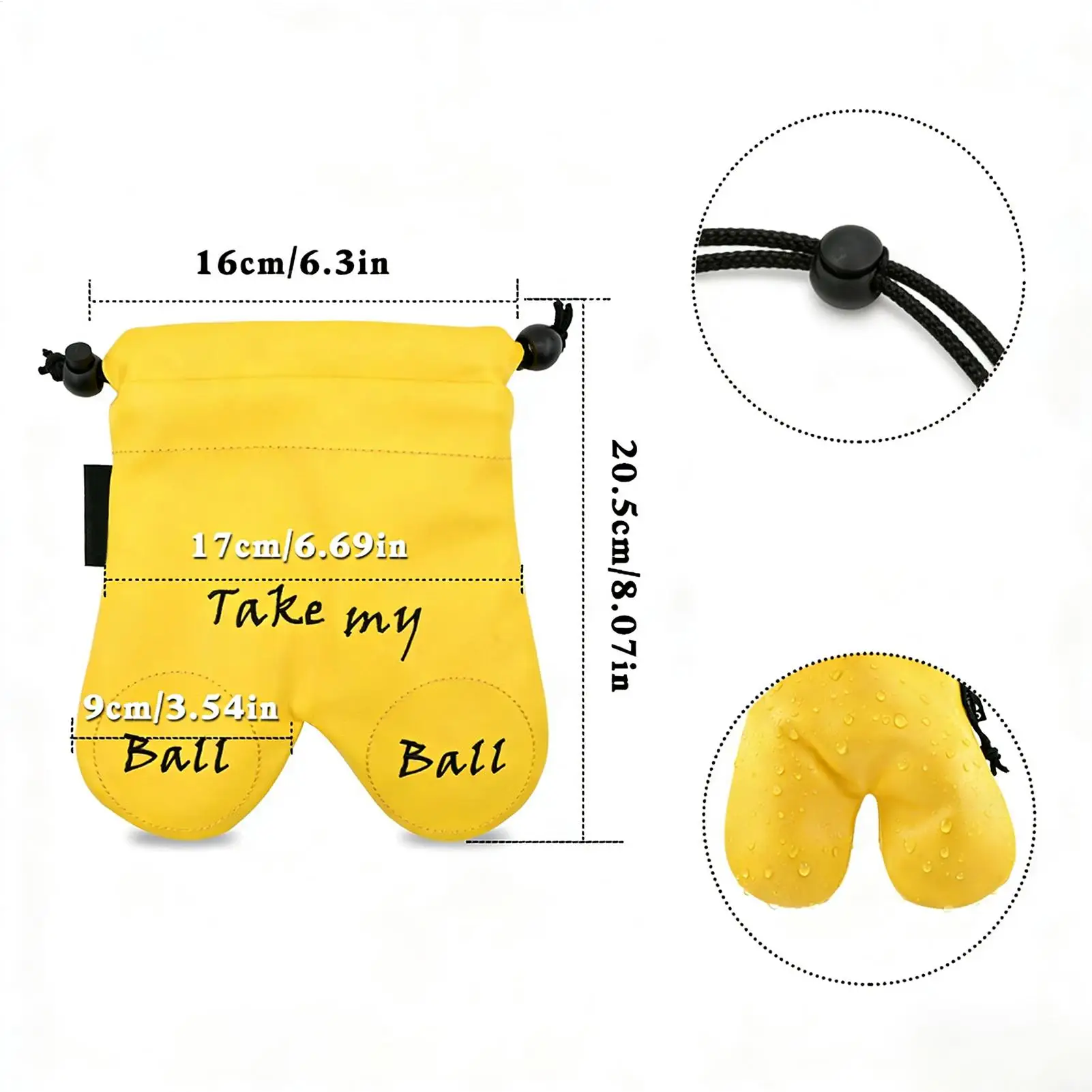 Golf Ball Sack Waterproof Large Flexible Drawstring Storage Golf Ball Bag Sack For Men Women Stocking Stuffers Dad Practice