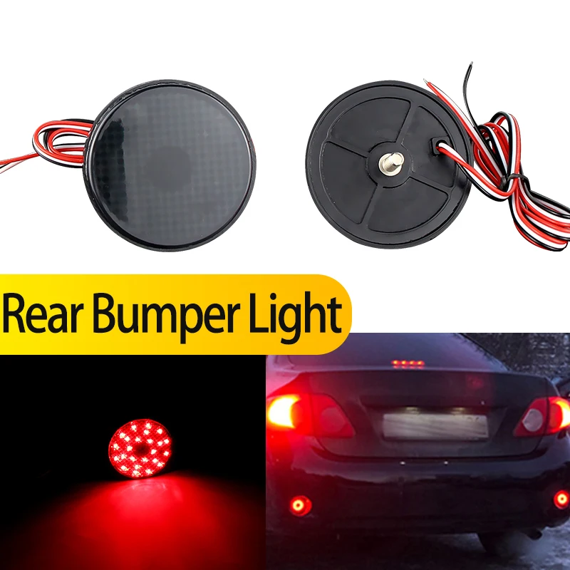 

2 шт. круглых светодиодных отражателей для бампера 5,8 см для Toyota Sequoia 2008-2013, Highlander 2008-2010, светодиодные задние стоп-сигналы 12В