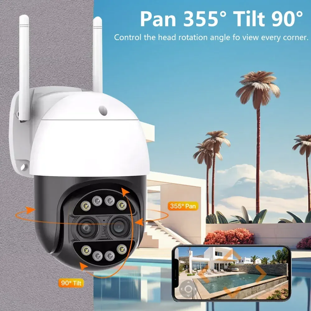 Caméra de surveillance extérieure IP 8MP 10CH, kit avec lentille pour touristes, n'aime numérique 8X, détection humaine, sécurité, protection CCTV