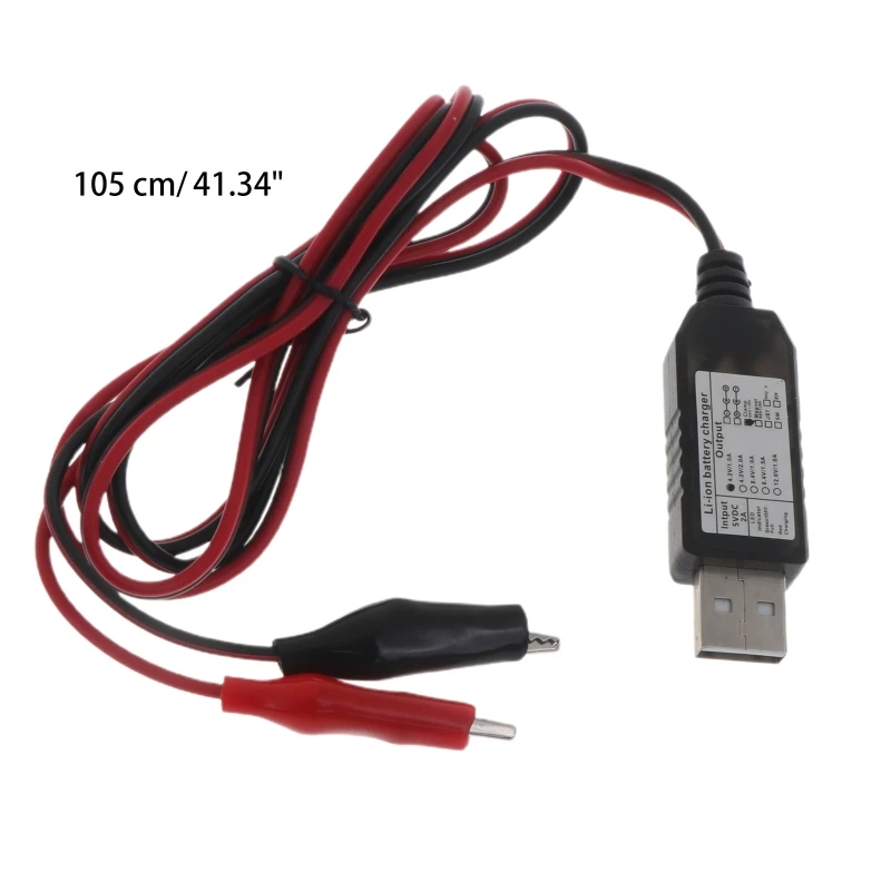 Rechargeable Lithium Battery USB Charging Cable Durable Universal 105cm Charger Wire for 3.7V 14500 18500 18350 Battery