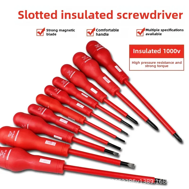 High Pressure Resistant Insulated Screwdriver One Cross/Ten Cross Screwdriver For Electricians Taper Resistant To 1000V High Vol