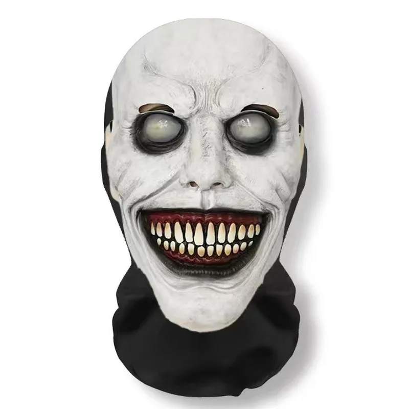 European and American Halloween Mesh Printed Skull Full-Face Mask Balaclava Funny Headgear