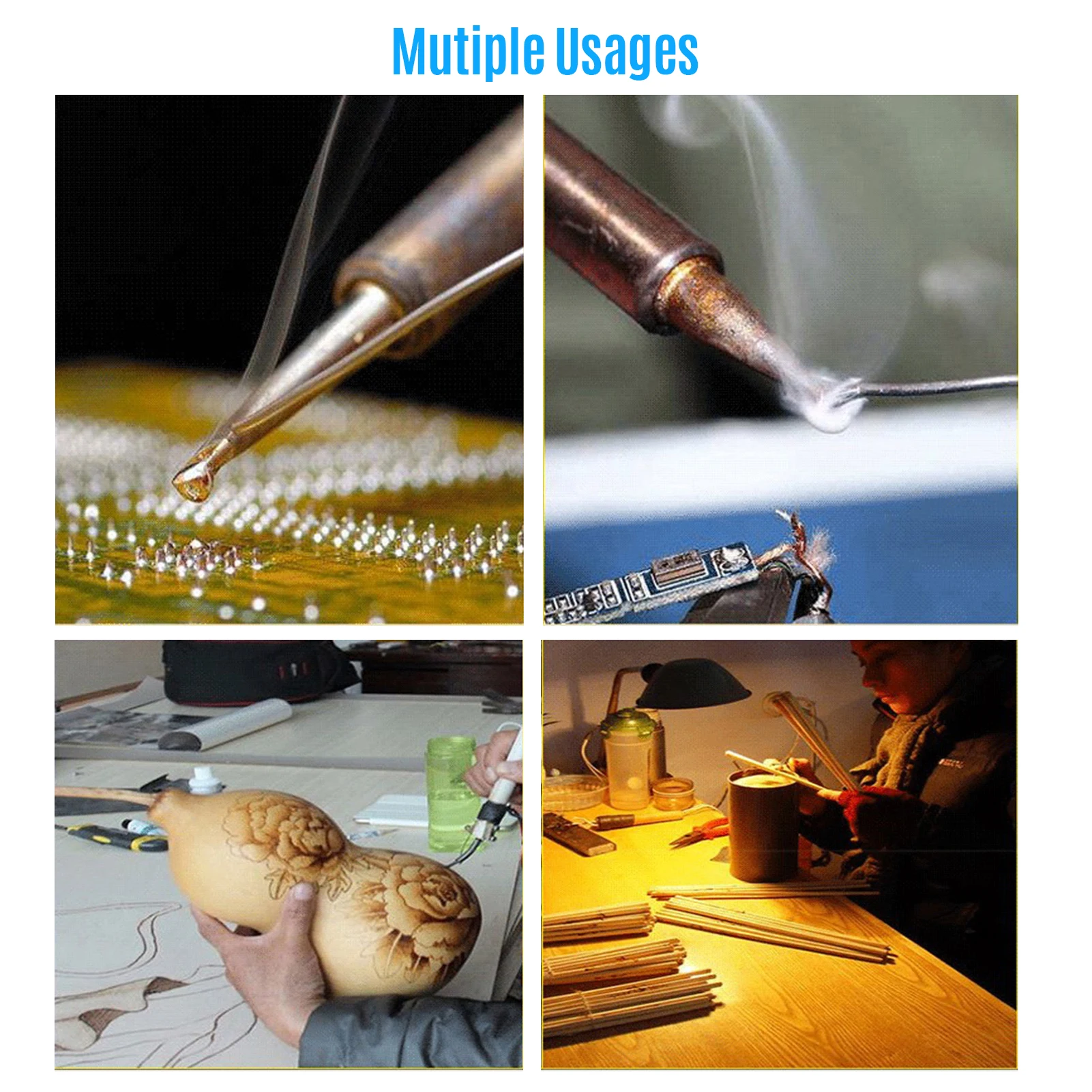 طقم حرق الخشب 53 قطعة درجة حرارة قابلة للتعديل 200-450 ℃   مجموعة أقلام بيروغرافيا لأدوات حرق الخشب مع 28 نصيحة لنقش الخشب