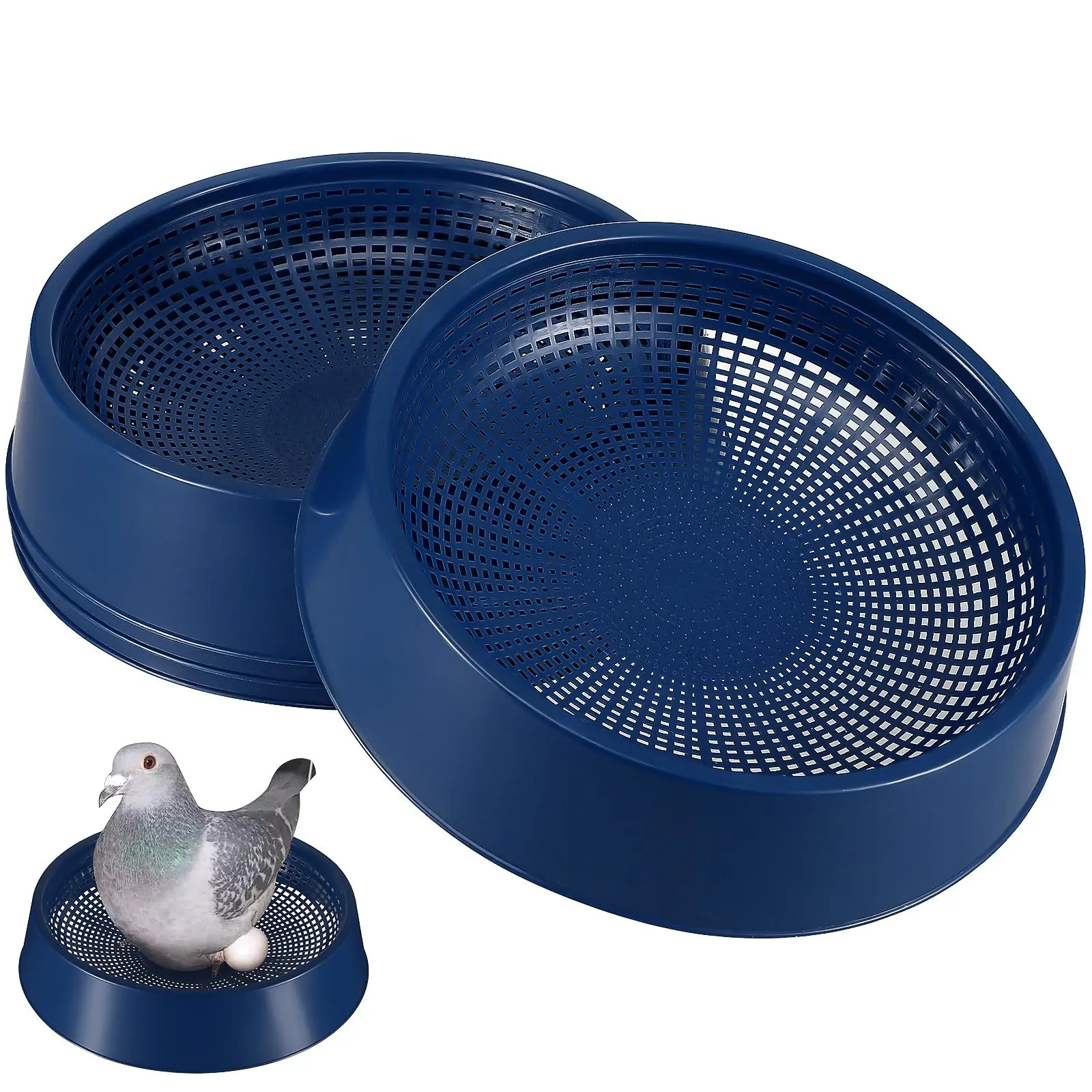 

4Pcs Plastic Bird Nests Breeding Hatching Basins for Pigeons Quails Small Birds Round Design Reusable Stable Structure