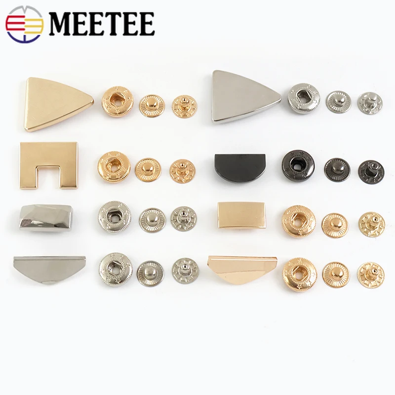 5-20Sets Sewing Metal Snap Buttons Coats Fastener Press Studs Buckles Clothes Bags Decorative Button DIY Garment Accessories
