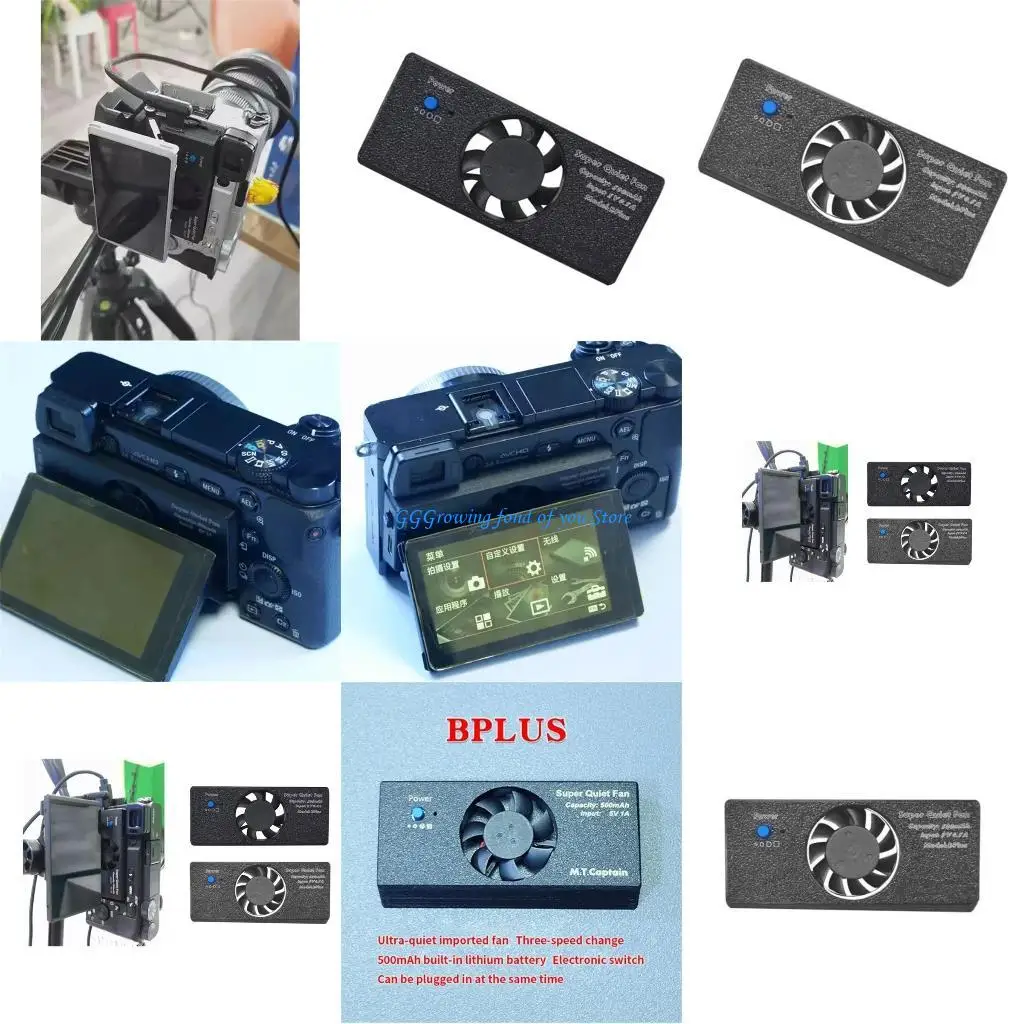 

H9EB Camera Cooling Fan Effective Live Broadcast Heat Dissipation Radaitor for A7M3 A6400 A6000 A7riii Cameras