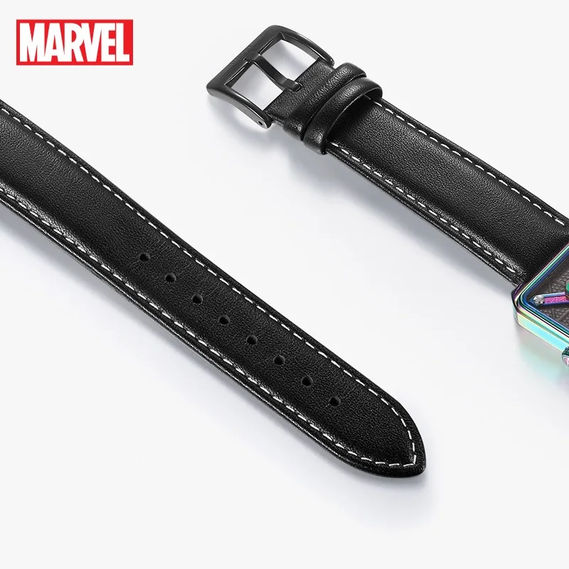 MARVEL For Men Watch Iron Man Quartz Wristwatch Rectangle Dial Avengers Coated Glass Without Hands Design Male Relogio Masculino