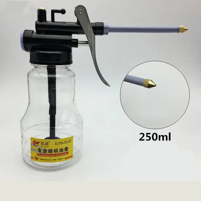 Oiler For Greasing Transparent Oil Can Lubrication High Pressure Pump Oiler Lubricating Oil Plastic Machine 250ml Grease Gun