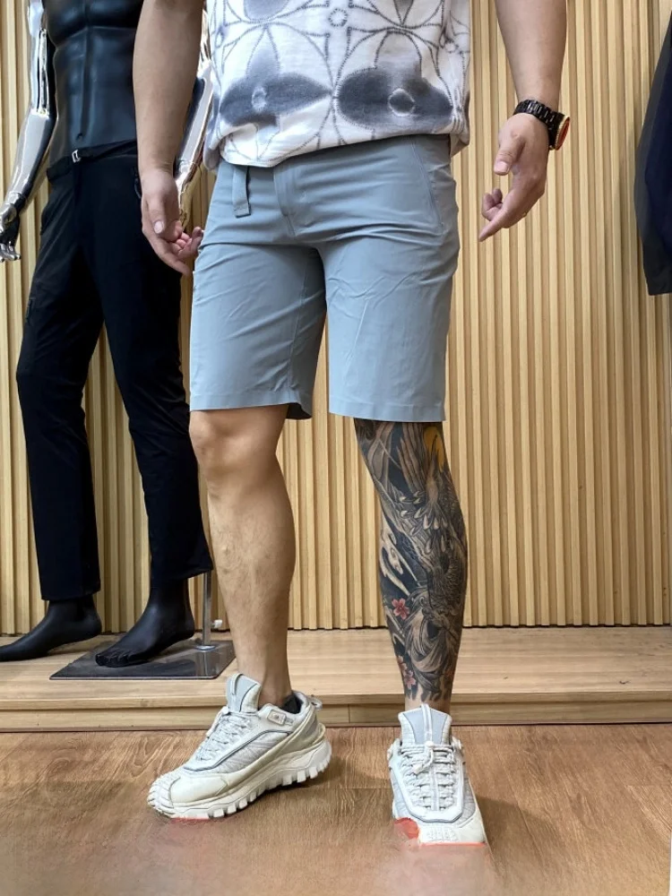 Outdoor Men's Lightweight Comfortable Quick Dry Breathable Casual Shorts Summer Fashionable Trendy Five-Quarter Straight Leg
