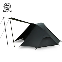 Aricxi hunter1 single People Tent Ultralight Backpack Cycling Tent Cot Tent 15D Nylon Ripstop Silicon Black Hiking Camp Tent